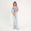 Débardeur bretelles larges bleu gris femme