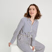 Chemise manches longues bleu marine femme