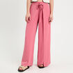 Pantalon large fluide pans vieux rose femme