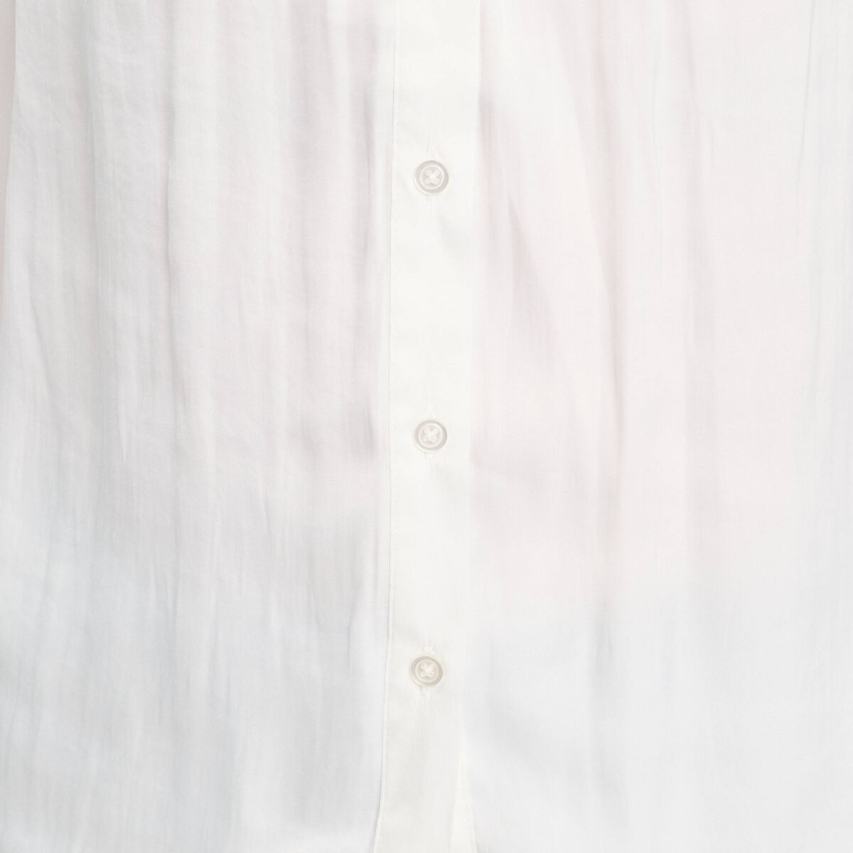 Blouse manches longues satin ecru femme