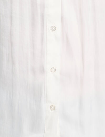 Blouse manches longues satin ecru femme