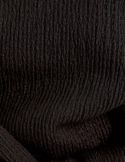 Robe évasée détail noeud noir femme