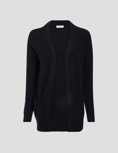 Gilet manches longues noir femme