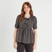 Blouse manches courtes noir femme