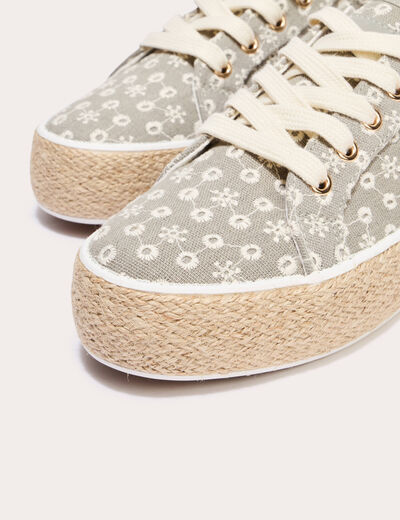 Espadrilles plates beige femme