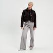 Veste droite boutonnée noir femme
