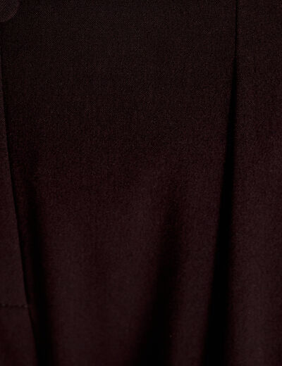Pantalon cigarette ceinturé noir femme