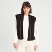 Veste matelassée sans manches noir femme