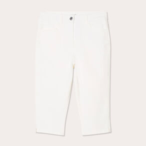 Pantalon capri ecru femme