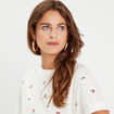 T-shirt manches courtes blanc femme