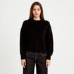 Pull col rond noir femme
