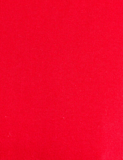 T-shirt manches brodées rouge femme