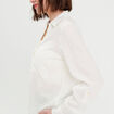 Chemise manches longues contenant du lin ecru femme