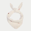 Foulard avec broderie ecru femme