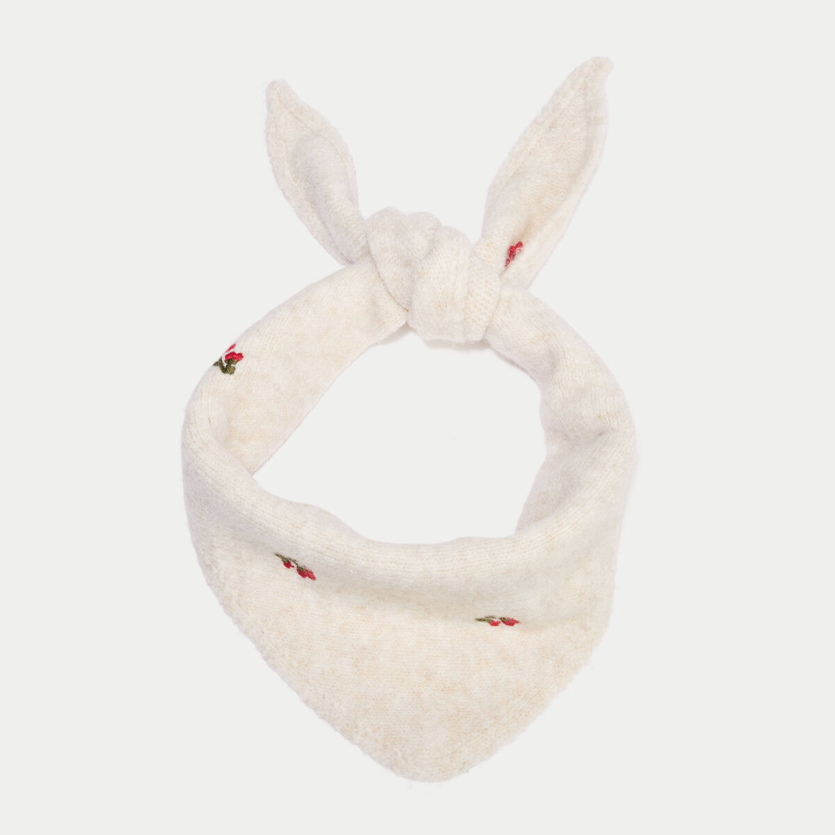 Foulard avec broderie ecru femme