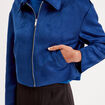 Veste zippée oversize bleu electrique femme