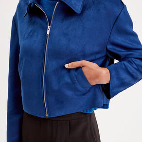 veste zippee oversize bleu electrique femme Veste zippée oversize bleu electrique femme