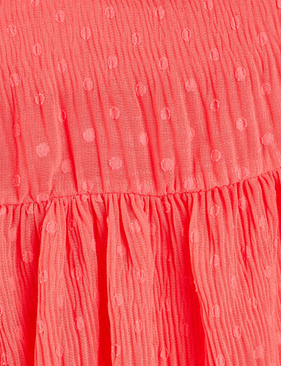 Blouse sans manches rouge corail femme