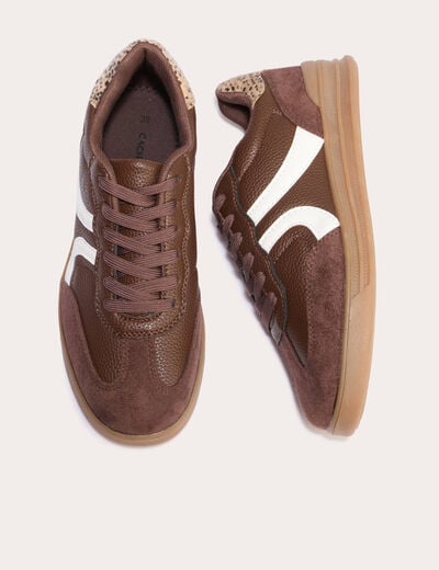 Baskets basses marron femme