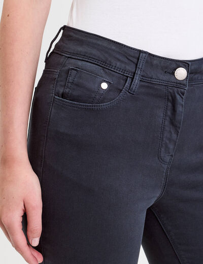 Jeans slim 5 poches bleu marine femme
