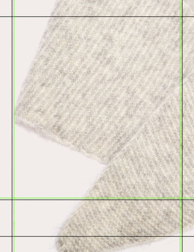 Écharpe tricotée gris clair femme