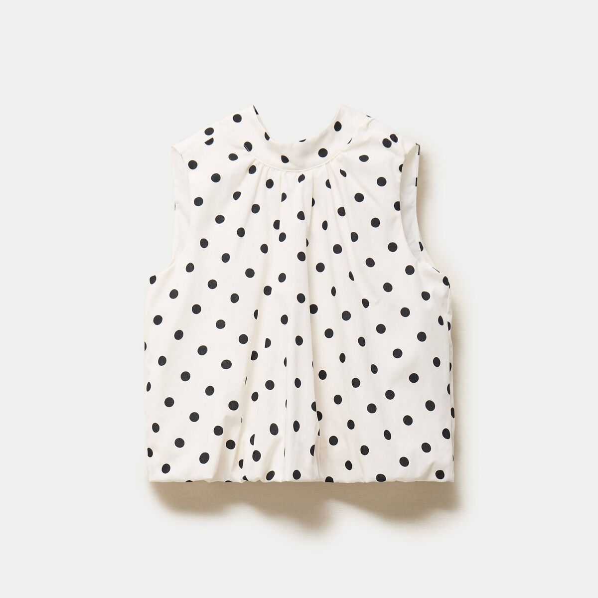 Blouse ample sans manches dos d&eacute;collet&eacute; blanc femme