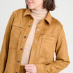 Surchemise suédine camel femme
