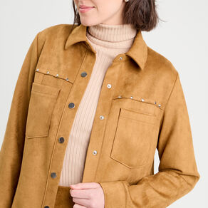 surchemise suedine camel femme Surchemise suédine camel femme