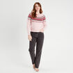 Pull manches longues rose pastel femme