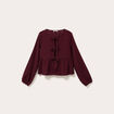 Blouse broderie anglaise violet foncé femme