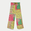 Pantalon large taille standard vert femme