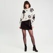 Pull manches longues ecru femme