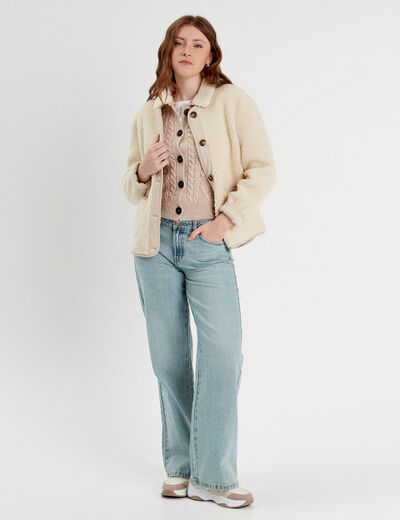 Gilet sans manches beige femme