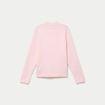Pull col montant manches longues rose clair femme
