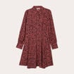 Robe chemise évasée fluide rouge clair femme