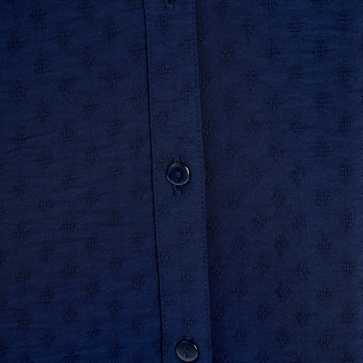 Chemise manches 3/4 bleu marine femme