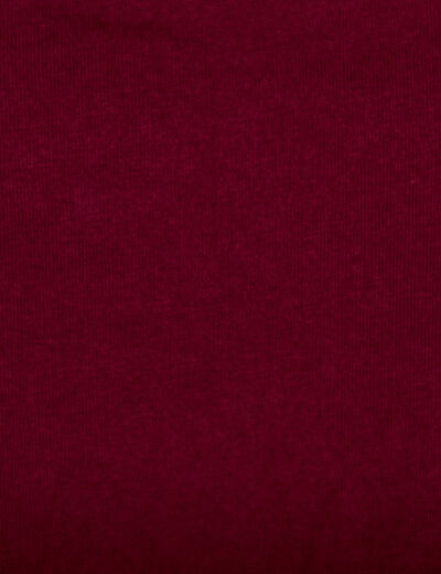 T-shirt col rond manches courtes bordeaux femme