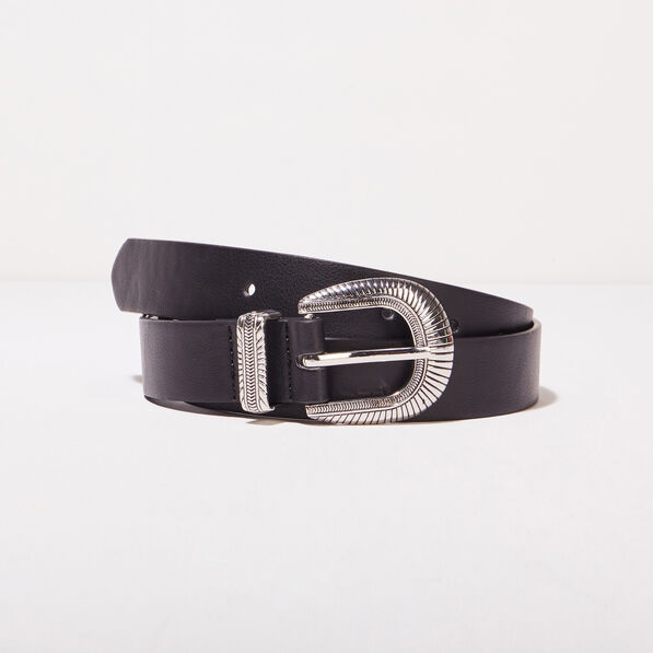 ceinture avec boucle western noir femme Ceinture avec boucle western noir femme