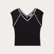 T-shirt manches courtes noir femme