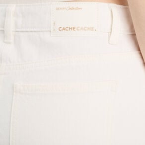 jeans droit 5 poches ecru femme Jeans droit 5 poches ecru femme