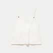 Gilet sans manches boutonn&eacute; blanc femme