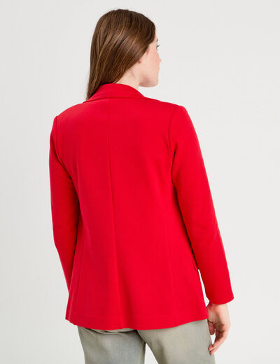Veste blazer cintrée rouge femme