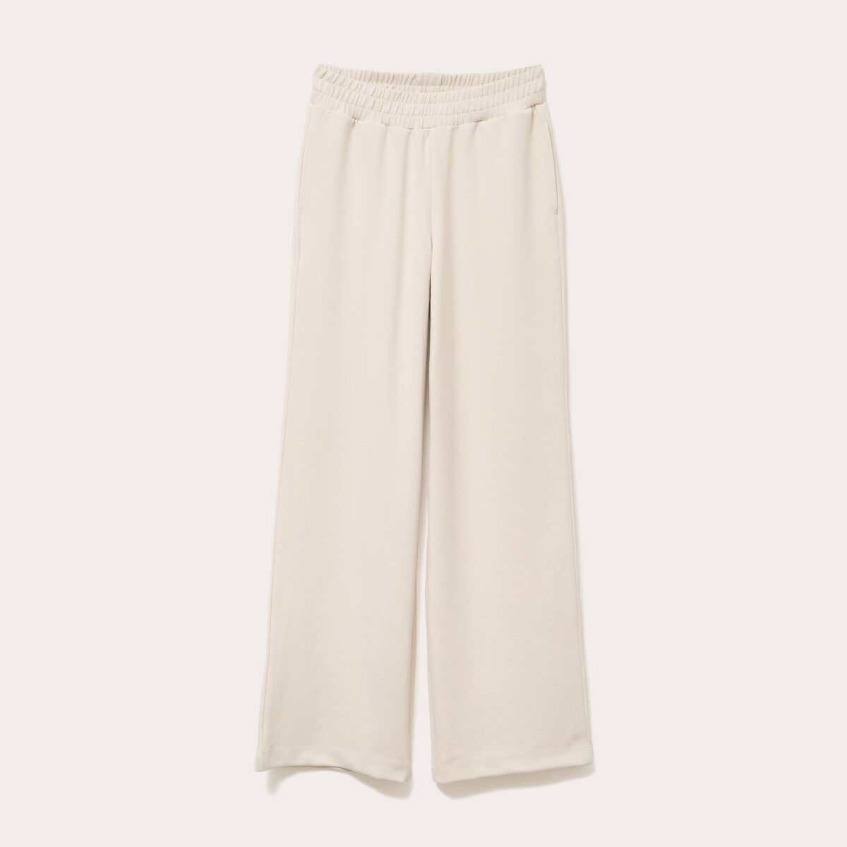 Jegging fluide taille standard ecru femme