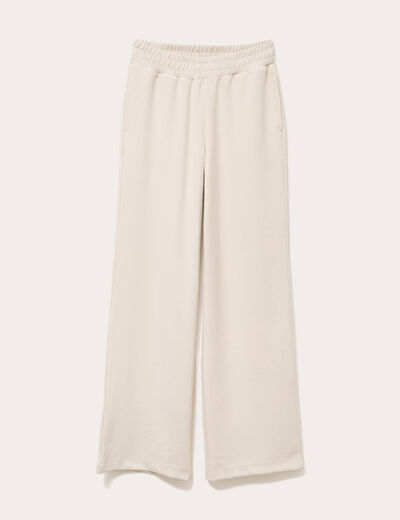 Jegging fluide taille standard ecru femme
