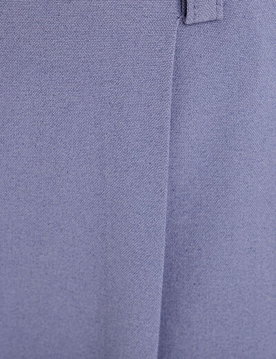 Pantalon large &agrave; pinces bleu gris femme