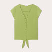 Blouse manches courtes vert anis femme