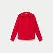 Blouse droite manches longues rouge femme