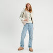 Veste sans manches ecru femme