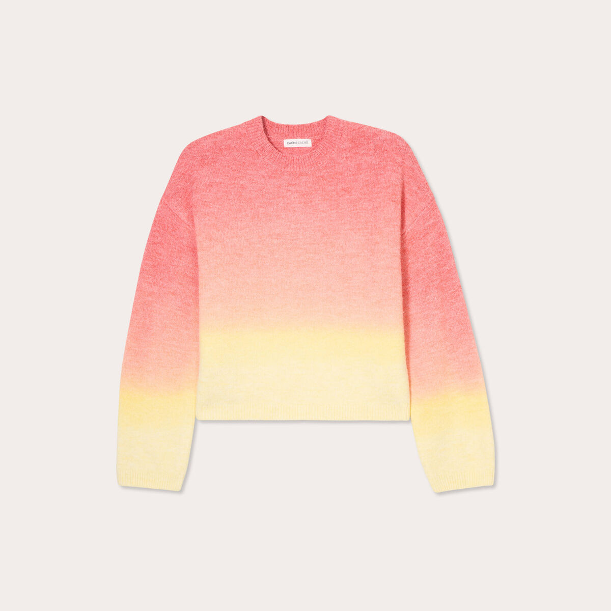 Pull manches longues rouge femme