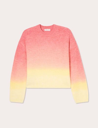 Pull manches longues rouge femme